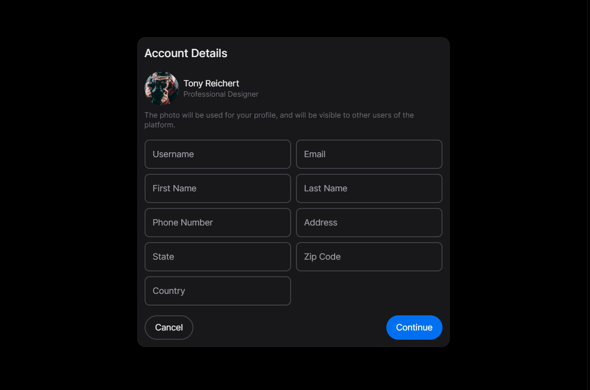 Account DetailsComponent